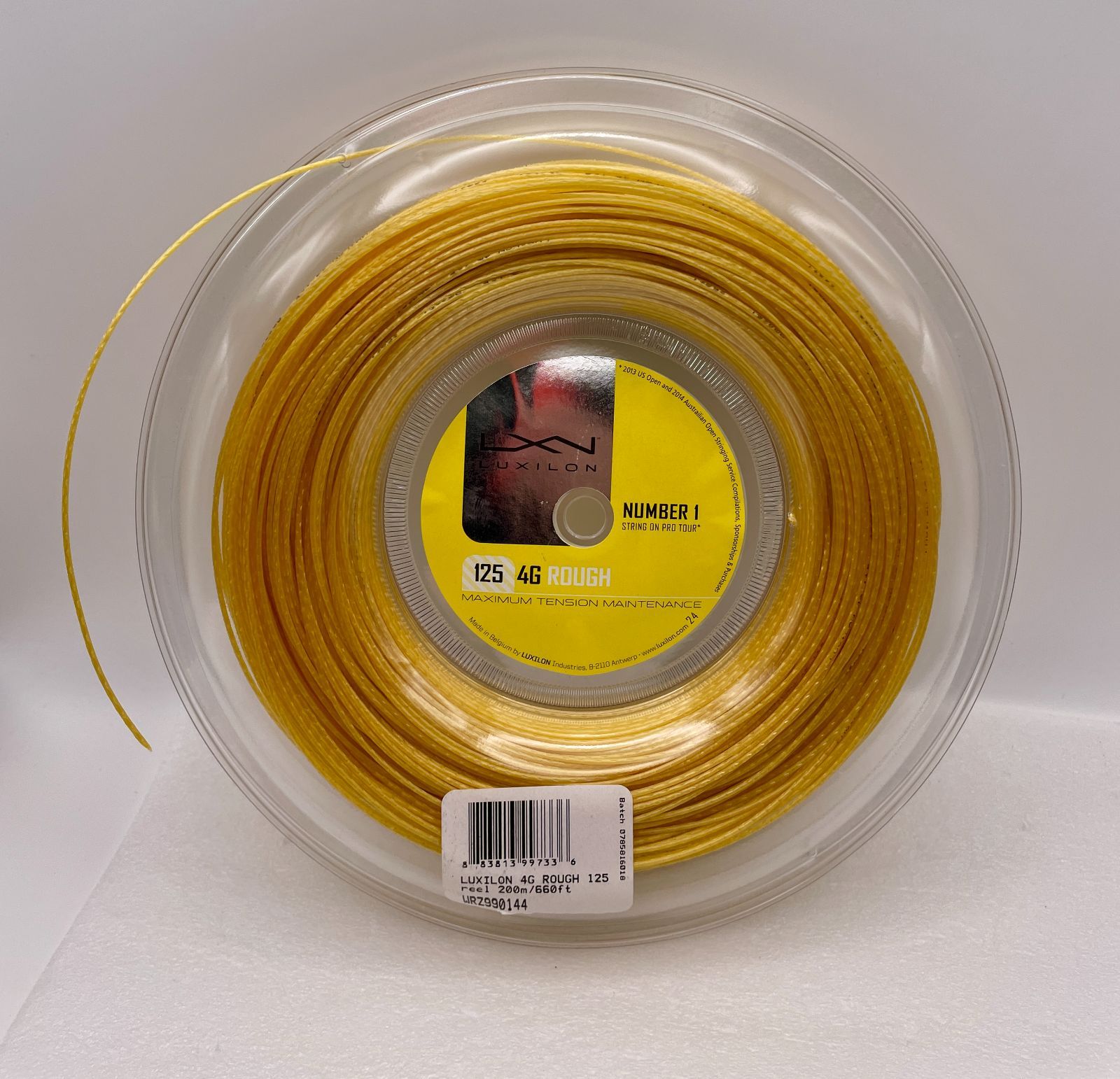 O Luxilon 4G Rough 125 1.25mm 200m Reel G ルキシロン 4G ラフ 125 1.25mm ゴールド 200m リール