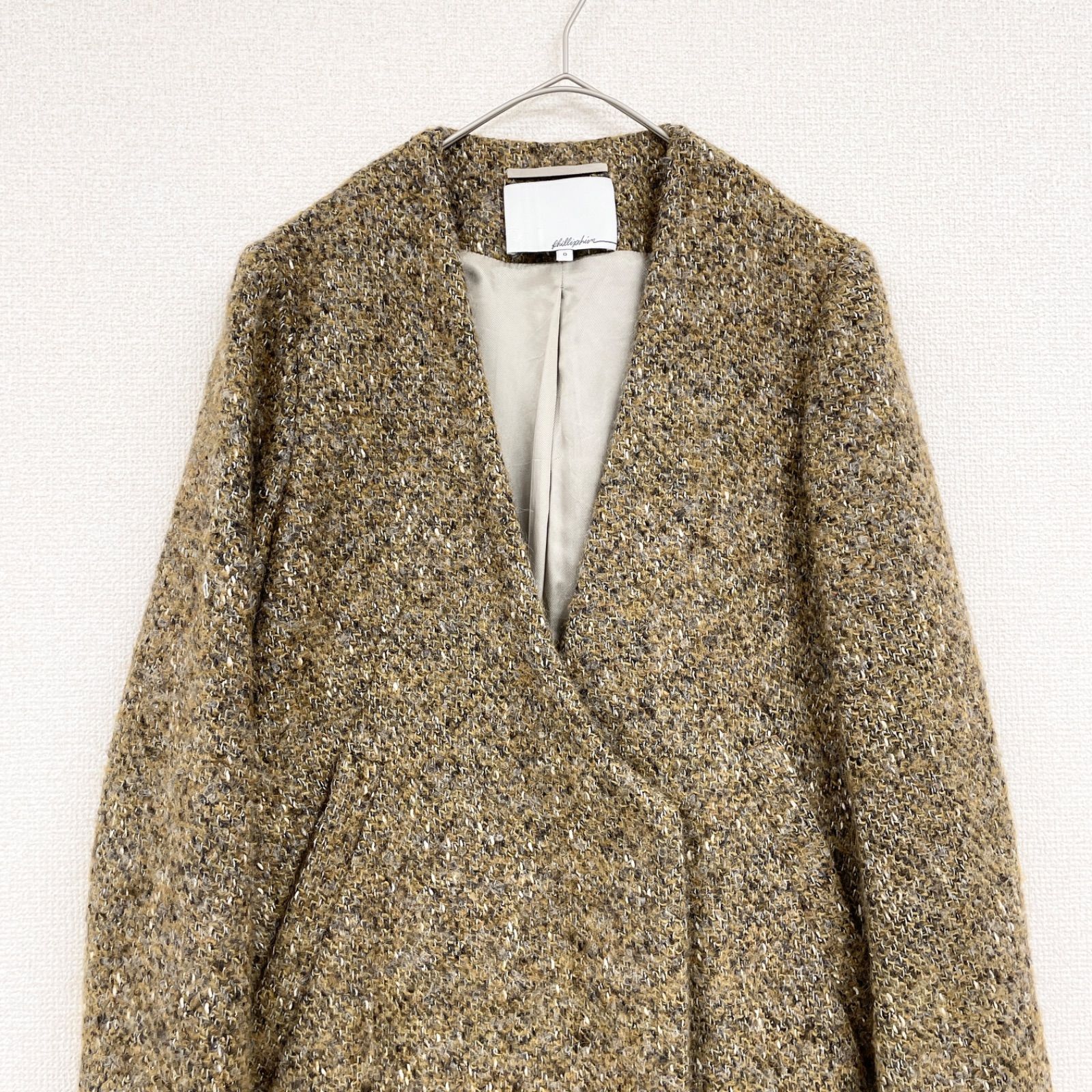 ◎3.1 Phillip Lim スリーワンフィリップリム ロングコート ツイード 