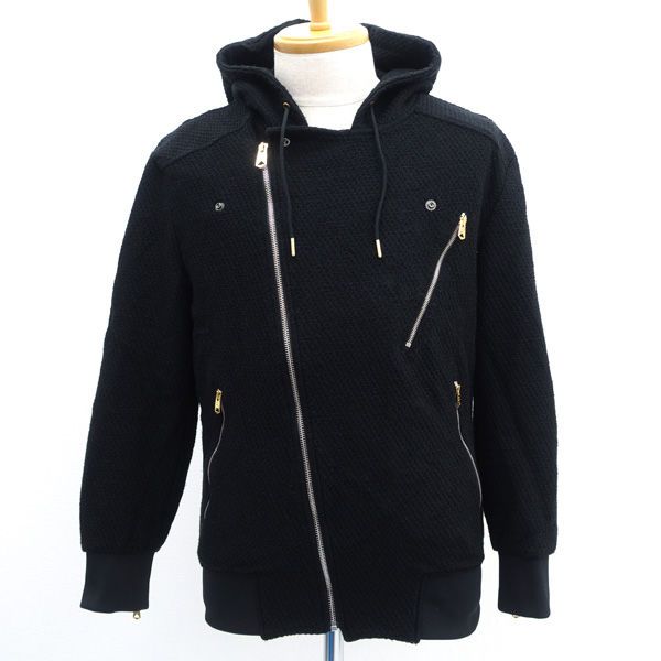 Paul Smith ポールスミス ニットライダース フード付き ブラック サイズL PF-J2-72063 メンズ MEN 男性 ボーイズ 紳士 メンズファッション
