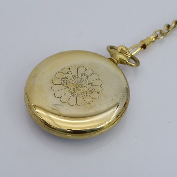 ワテックス　Watex. 手巻き懐中時計。 WATEX ワテックス ◇懐中時計/手巻き/ゴールドカラー/菊紋/鳳凰