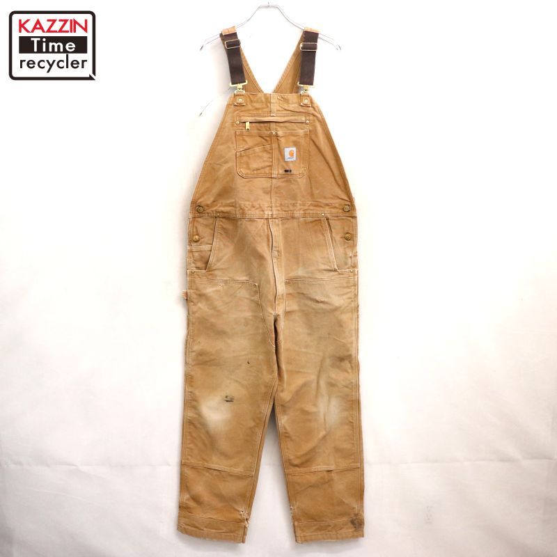 00s Carhartt オーバーオール USA製 ダブルニー 00s Carhartt ダブルニー R01-M ダック オーバーオール メンズ XL