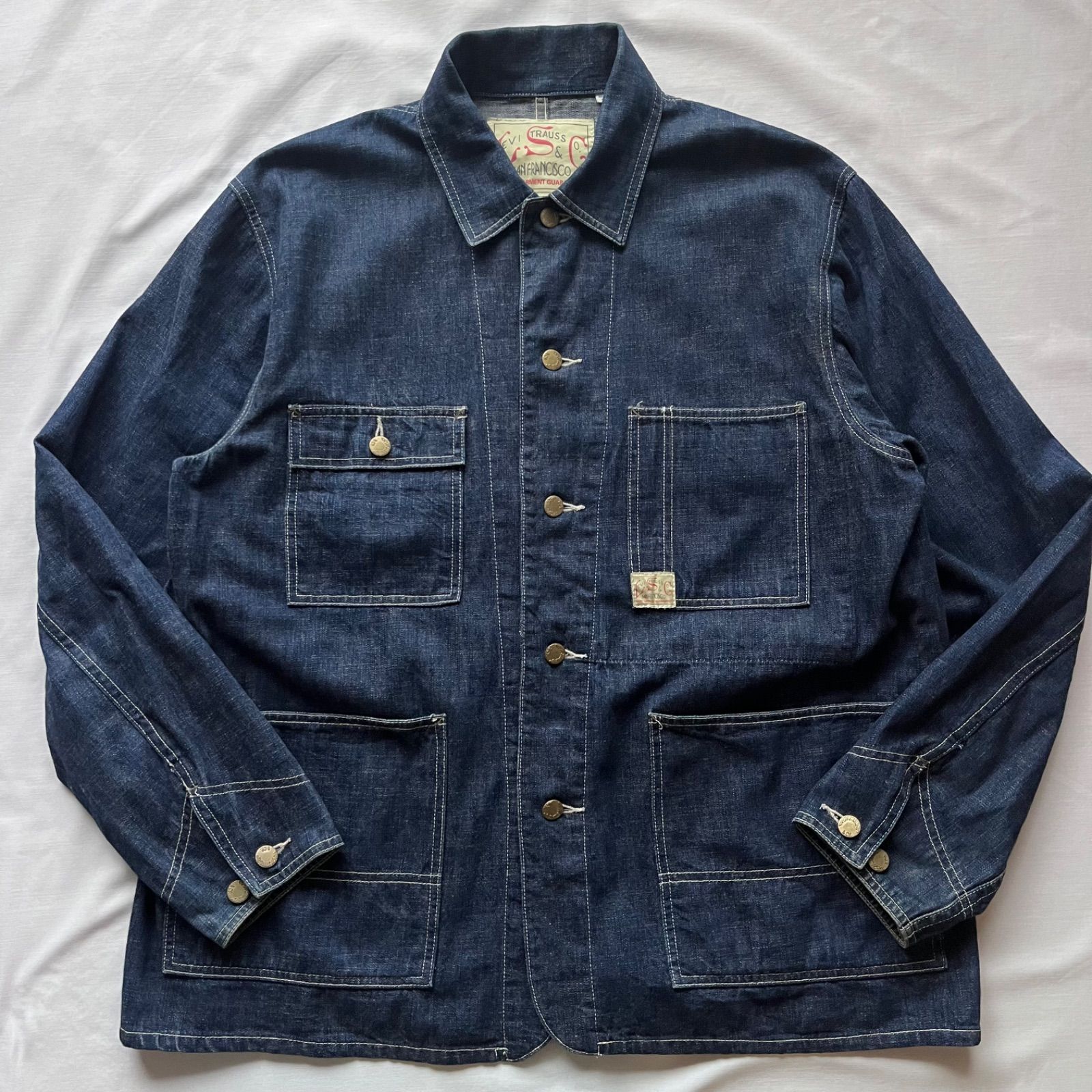 90s USA製 リーバイス デニム カバーオール 70242-20 40 90s Levi's リーバイス カバーオール 70742-21 ウォッシュ加工 - メルカリ