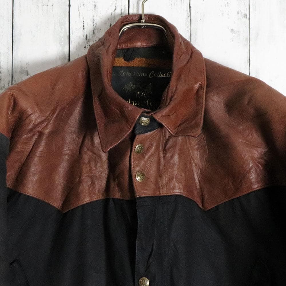 USA製 Schaefer 本革切替 オイルドコットン ウエスタンコート - メルカリ