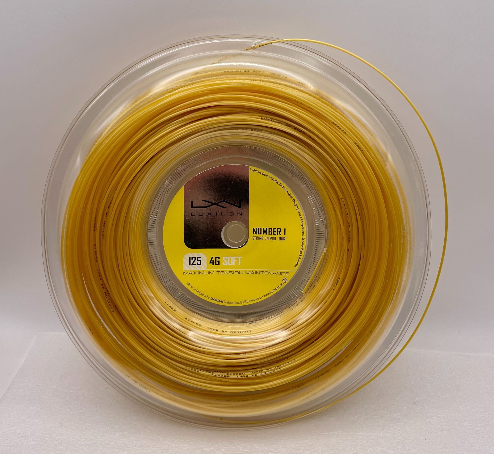 ①Q Luxilon 4G Soft 125 1.25mm 200m Reel Gold （ルキシロン 4G 