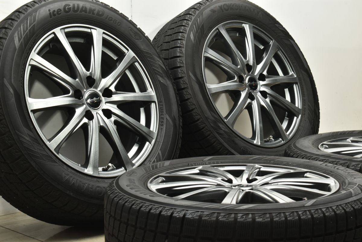 バリ溝 ユーロスピード 17 in 7 J 38 PCD 114 3 ヨコハマ アイスガード iG 60 225 55 R アルファード オデッセイ アクセラ