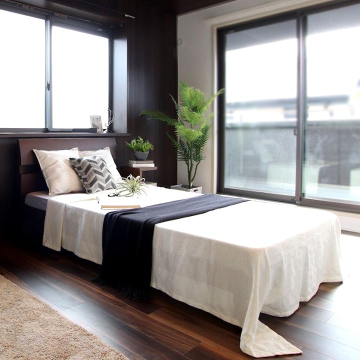 ニトリ】シングルベッドフレーム 引き出し付き ダークブラウン ダーク