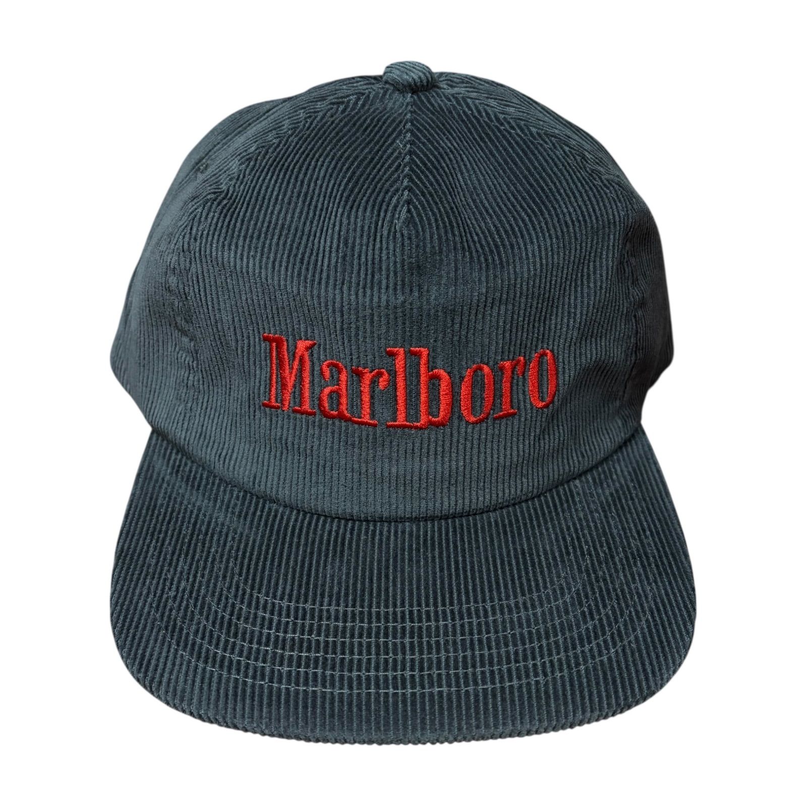 Marlboro Logo Embroidery Corduroy Cap Trucker Cap マールボロ