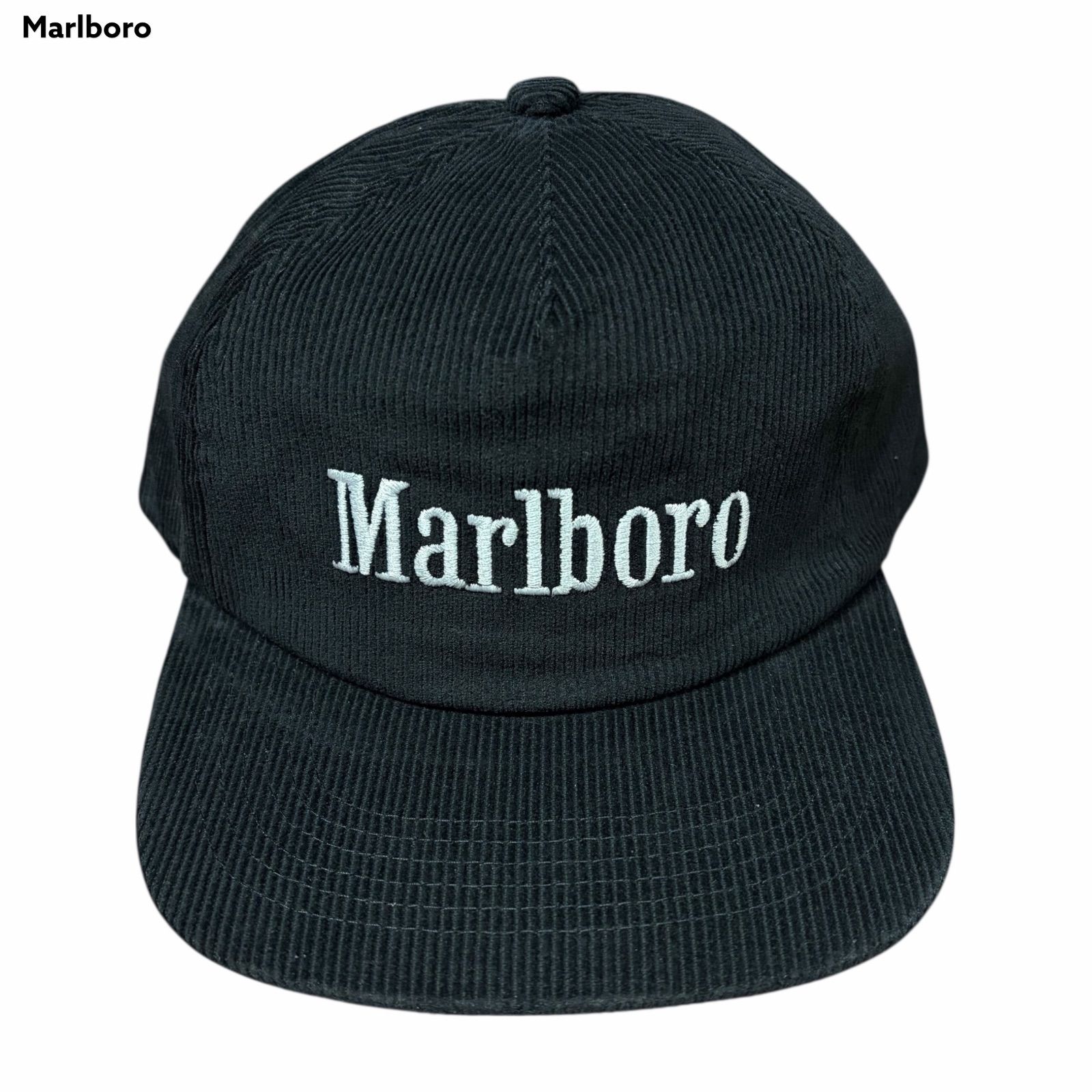 Marlboro Logo Embroidery Corduroy Cap Trucker Cap マールボロ