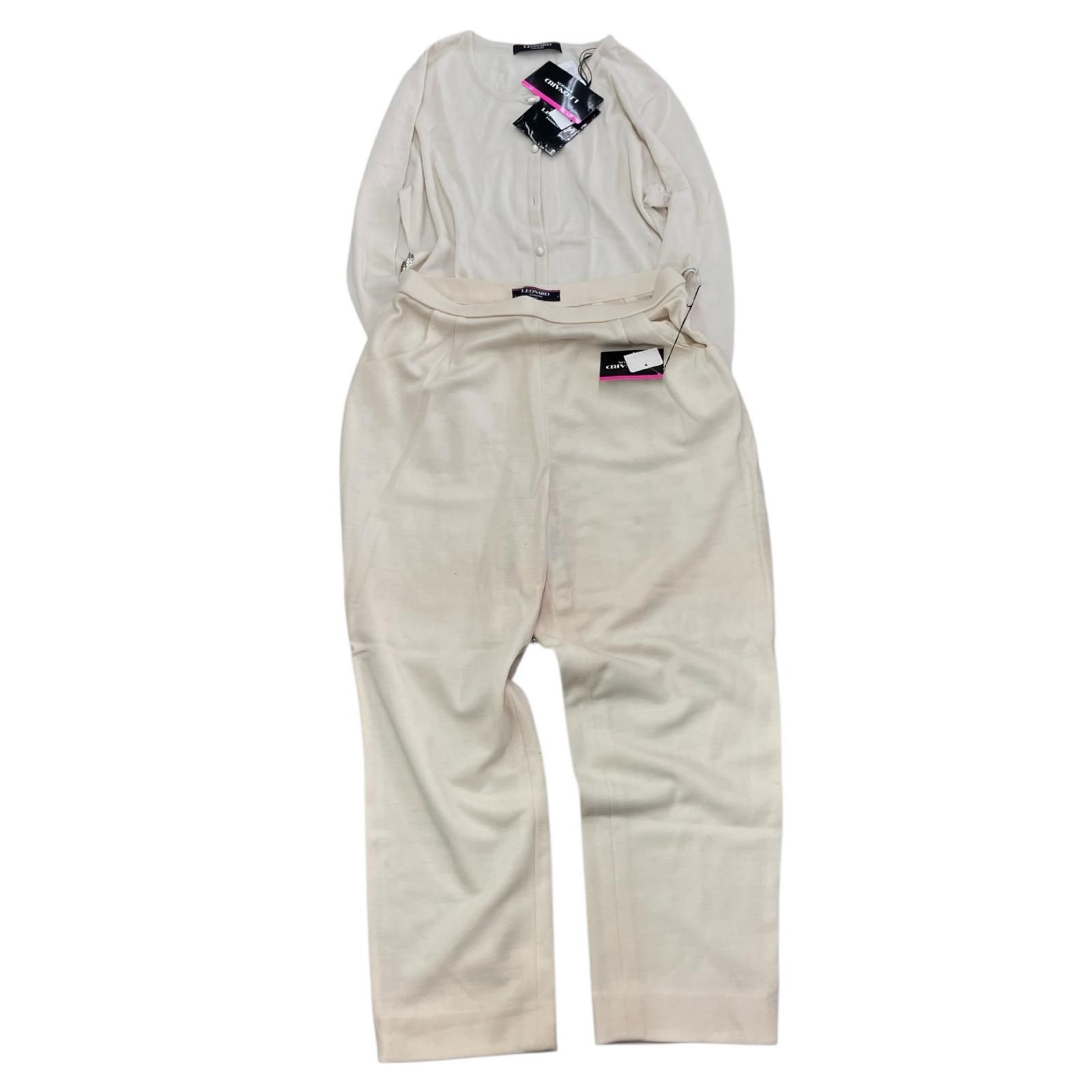 186004 LEONARD レオナール セットアップ カシミヤ コットン