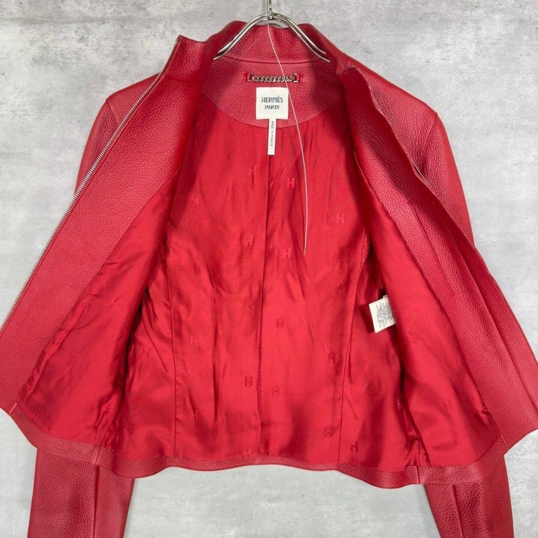 HERMES』エルメス (34) 鹿革 ライダースジャケット - メルカリ