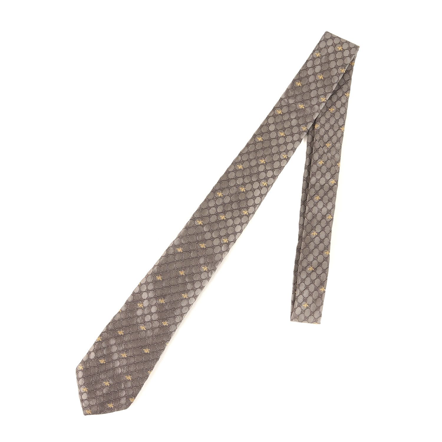 【新品未使用】GUCCI ネクタイ GG柄 Bee刺繍 ベージュ×ブラウン 未使用品◇ GUCCI ネクタイ GG柄 & Bee刺繍 ベージュ×ブラウン - メルカリ