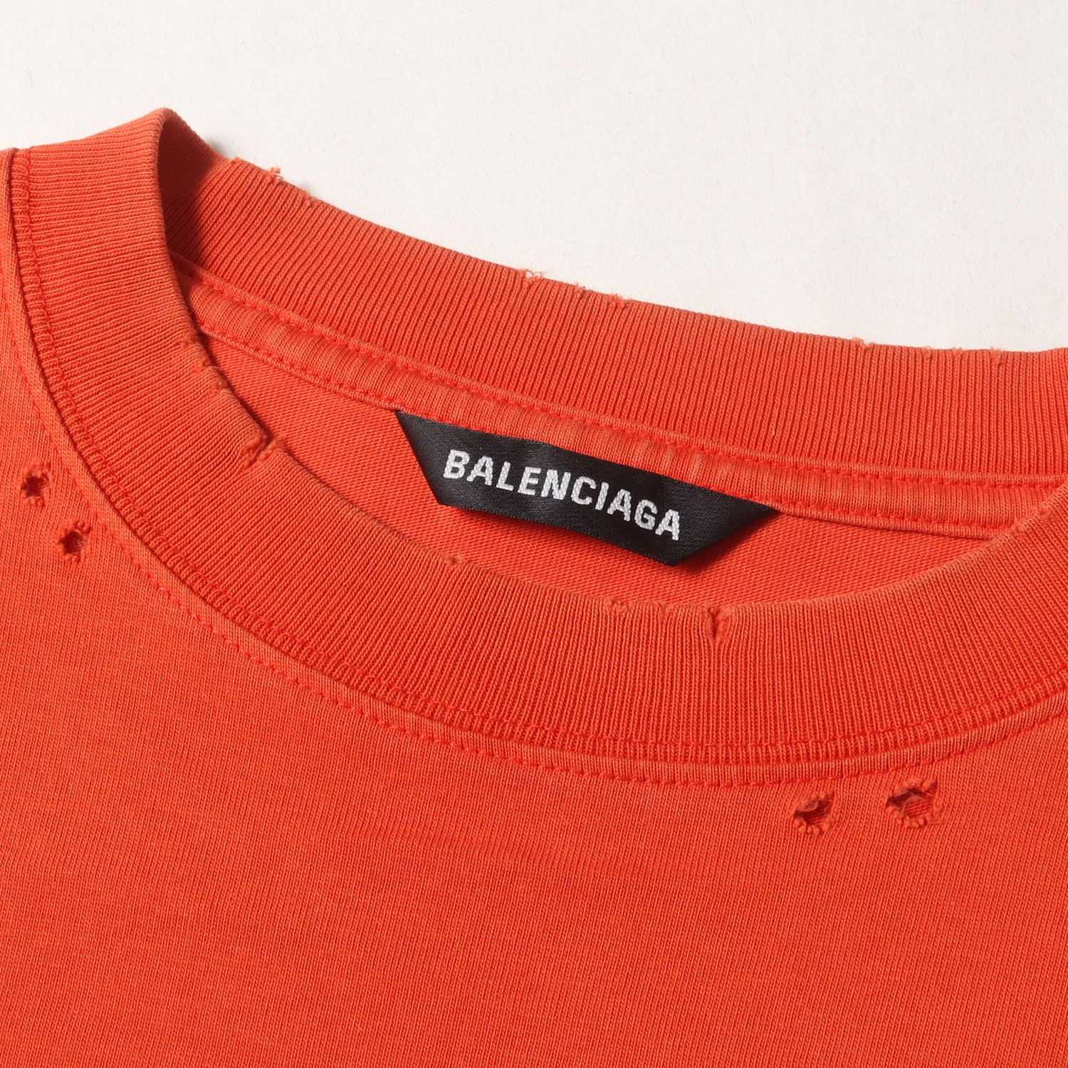 BALENCIAGA バレンシアガ Tシャツ オレンジ サイズ:XXS | デストロイ
