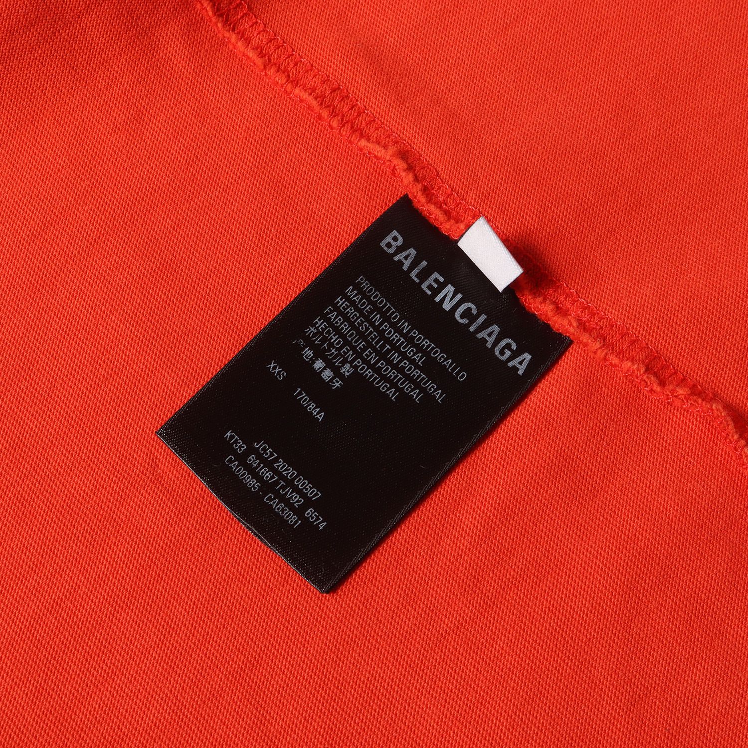 BALENCIAGA バレンシアガ Tシャツ オレンジ サイズ:XXS | デストロイ加工 メッセージロゴ オーバーサイズ ロングスリーブ Ｔシャツ | トップス カットソー 長袖【メンズ】【中古】【K4620】 BALENCIAGA バレンシアガ Tシャツ オレンジ サイズ:XXS | デストロイ