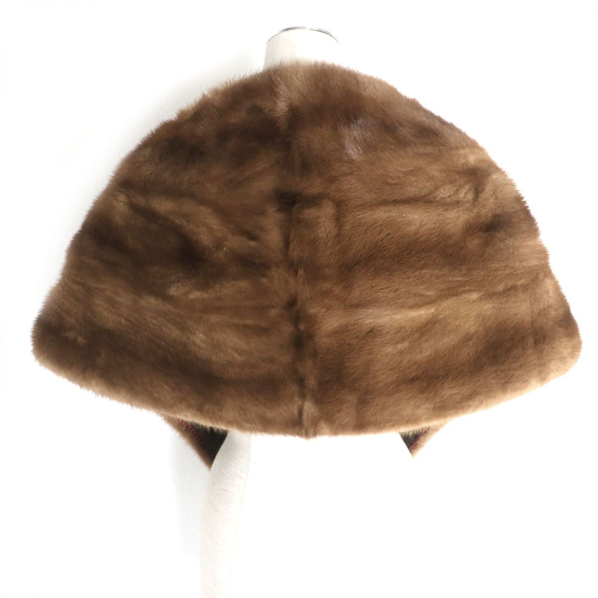 極美品★MINK　ミンク　房付き　本毛皮ショール　ブラウン　毛質艶やか・柔らか◎ 極美品▽MINK ミンク 本毛皮ショール/ストール ライトブラウン 毛質艶