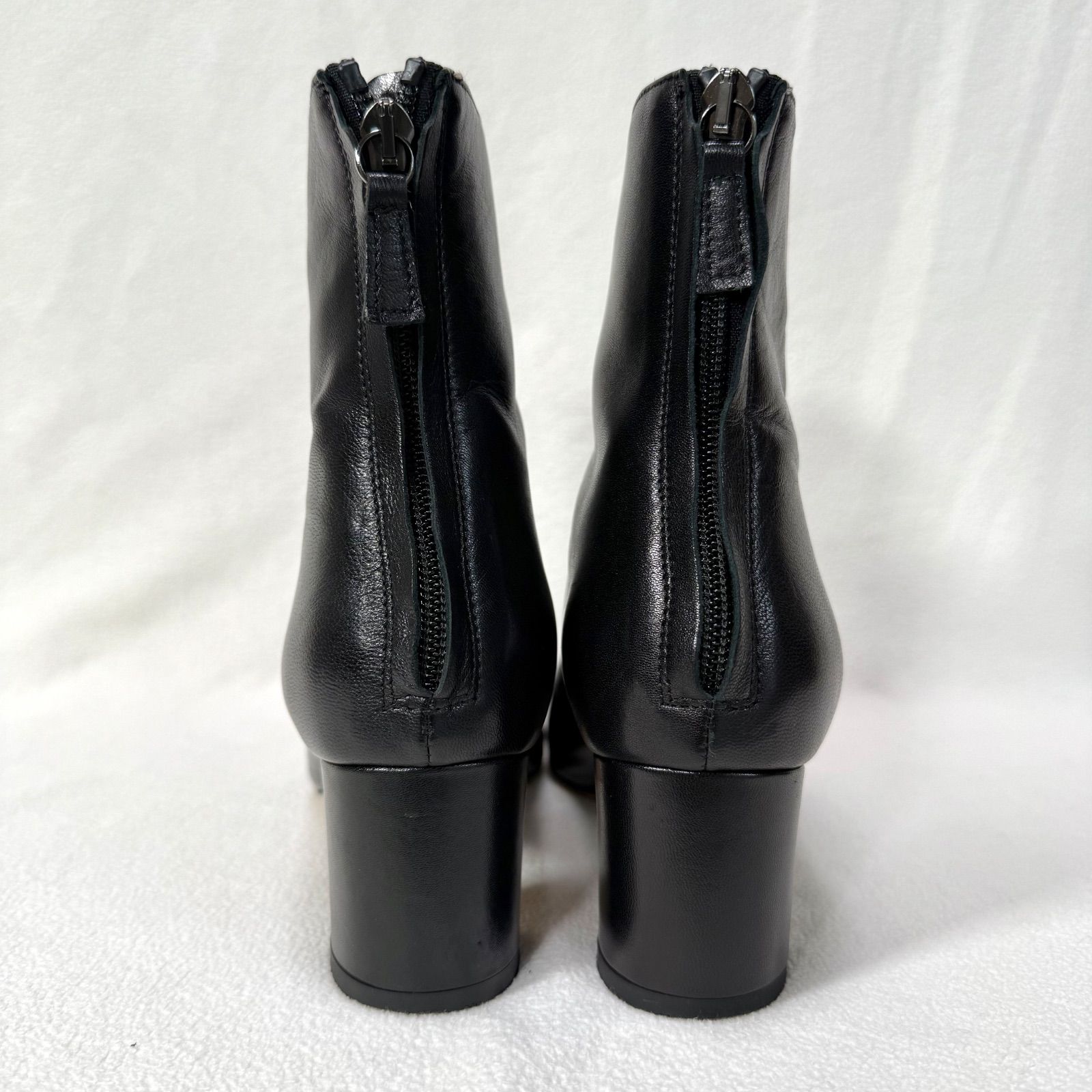 美品✨ファビオルスコーニ スクエアトゥ バックジップ センターシーム