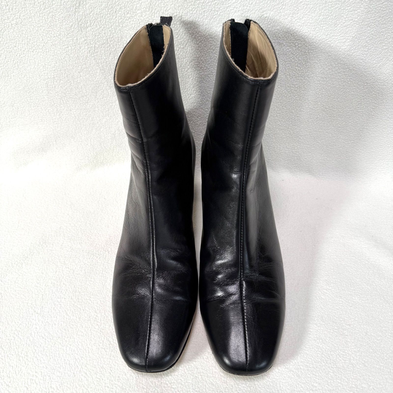 美品✨ファビオルスコーニ スクエアトゥ バックジップ センターシーム