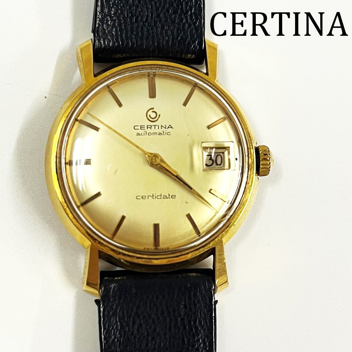 CERTINA サーチナ 腕時計 サーチデイト ヴィンテージ 自動巻 ブラック 