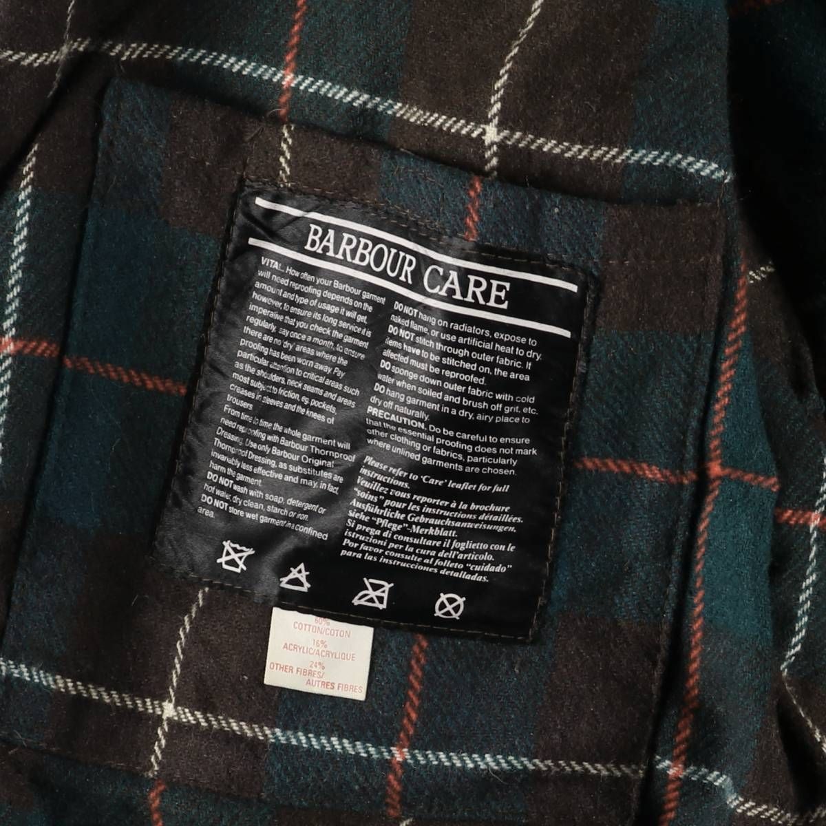 古着 80~90年代 バブアー Barbour NORTHUMBRIA ノーザンブリア 旧3  