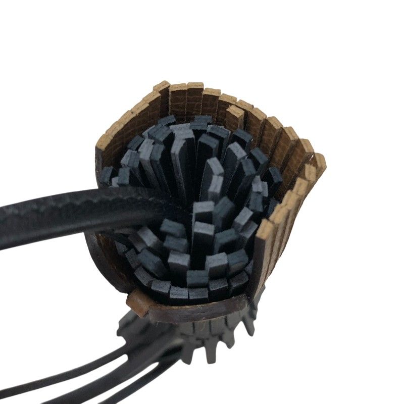 エルメス HERMES バッグチャーム シュエット K刻 フクロウ ブラック