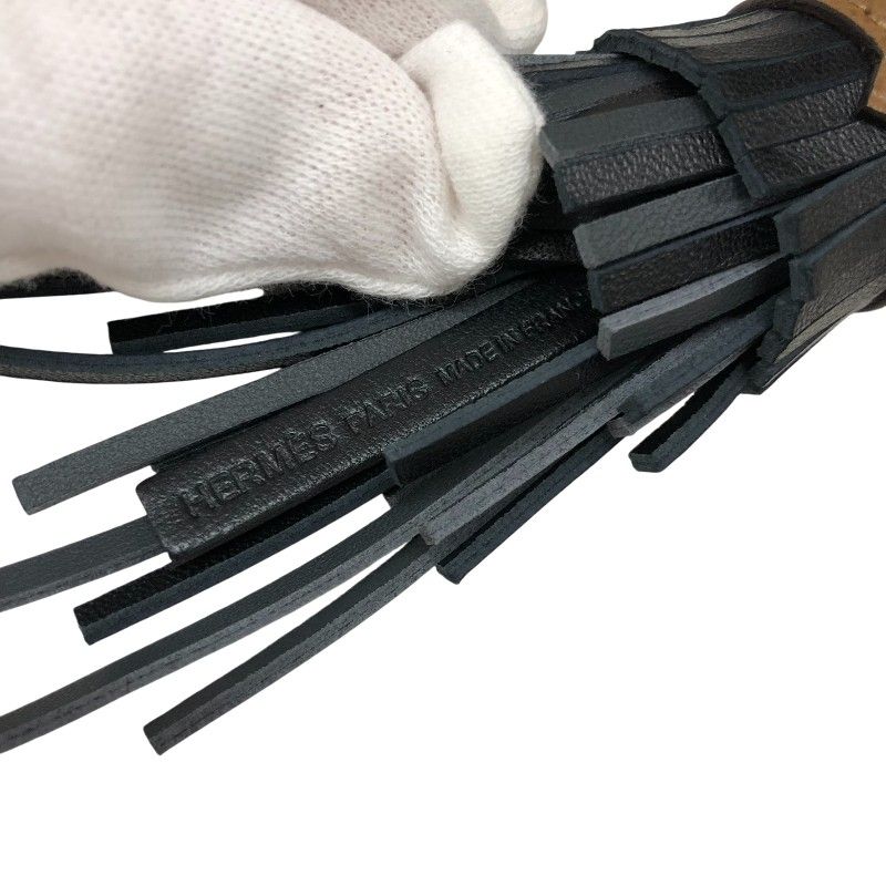 エルメス HERMES バッグチャーム シュエット K刻 フクロウ ブラック