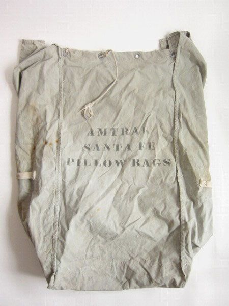 ビンテージ AMTRAK ステンシル キャンバス ピローバッグ リメイク生地取りに D 118 61 0012 ZV