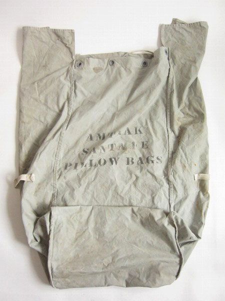 ビンテージ AMTRAK ステンシル キャンバス ピローバッグ リメイク生地取りに D118-61-0012ZV