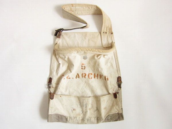 ビンテージ キャンバス ステンシル入り ピッキングバッグ 店舗什器やインテリアにも D96-61-0044ZVW