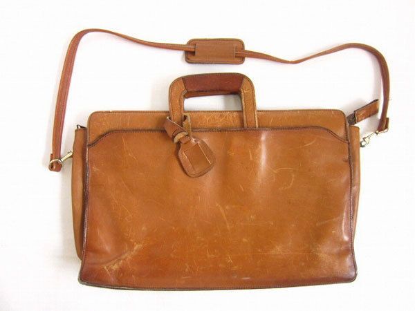 USA製 ビンテージ レザー ブリーフケース ショルダーバッグ 茶系 アメリカ製 D122-62-0001ZVW