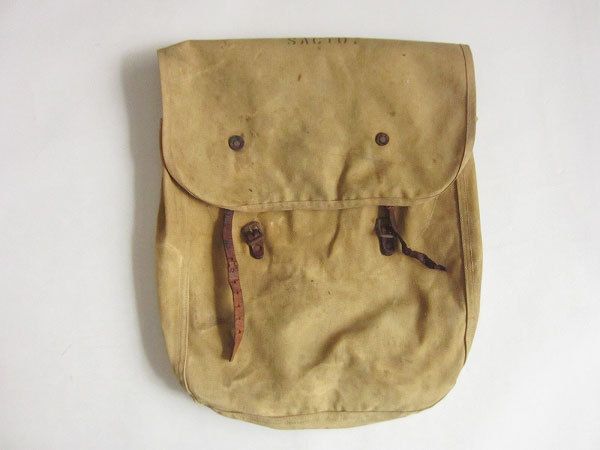 キャンバス リュックサック 土色系 ビンテージ D128-61-1008ZV