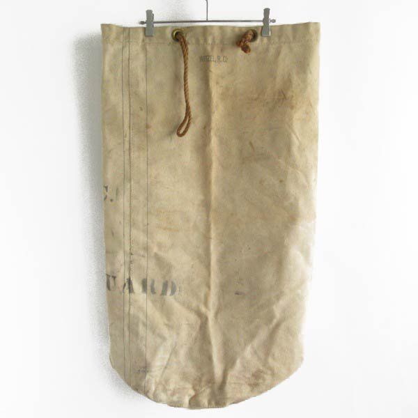 実物 米軍 USCG アメリカ沿岸警備隊 バラックバッグ 生成系 ランドリーバッグ US COAST GUARD 店舗什器 ビンテージ D148-61-0002ZVW