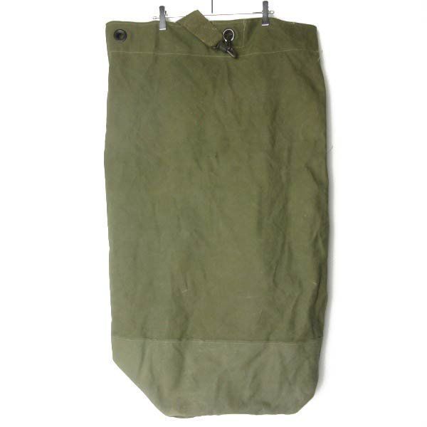 1954年製 実物 米軍 USステンシル キャンバス ダッフルバッグ 緑系 50s バラックバッグ ビンテージ リメイク利用にも D152-61-0010ZV