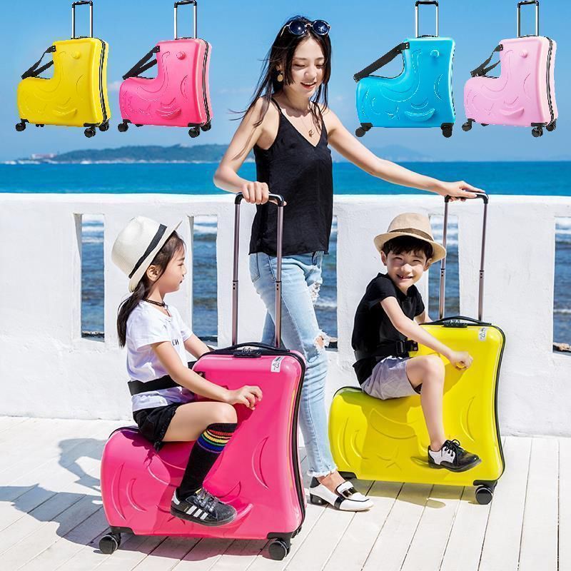 24インチ 子供乗れるスーツケース 折りたたみ 子供が乗れる キャリー ケース スーツケース mサイズ 軽量 ストッパー キャリーケース