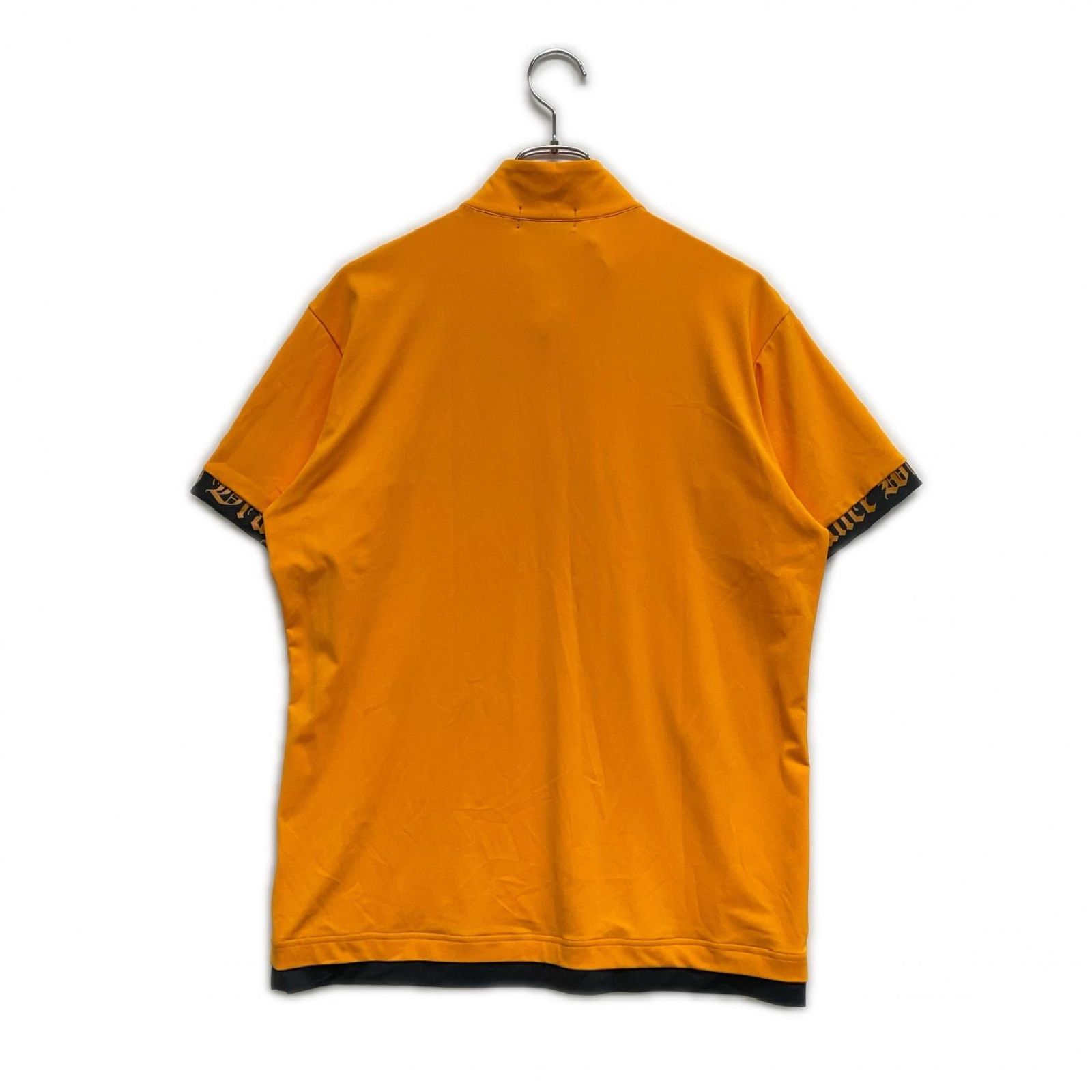 メンズ ダンスウィズドラゴン DANCE WITH DRAGON 半袖シャツ 3 L オレンジ ハーフジップ LLC-HASEGAWATOSO_COM