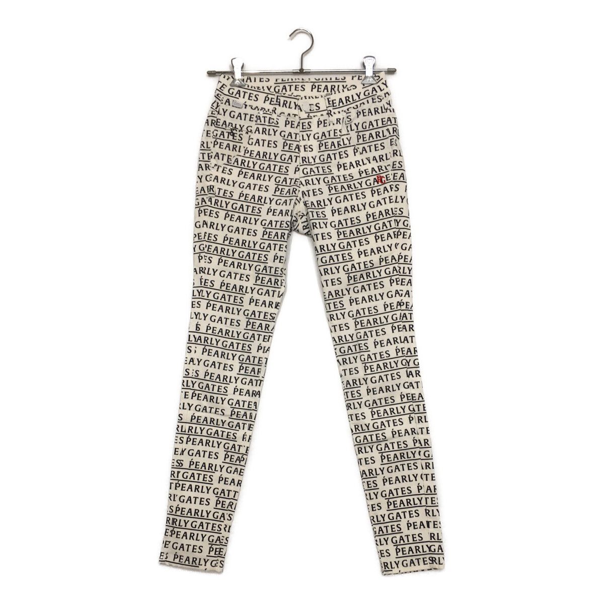 レディース パーリーゲイツ PEARLY GATES パンツ 0 S 白×紺 ロゴ総柄