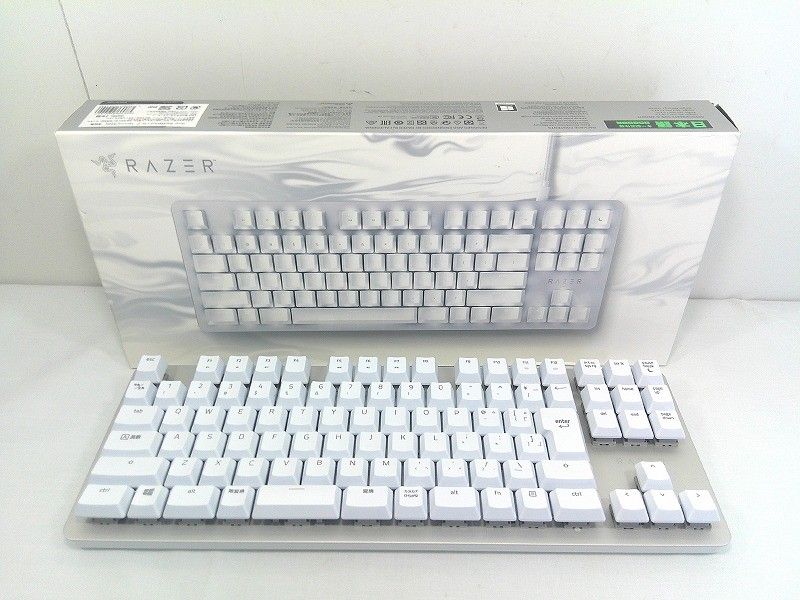 定番人気 s25g-A681k【中古】Razer レイザー　BLACK WIDOW LITE　ゲーミングキーボード　RZ03-0264　ホワイト キーボード本体