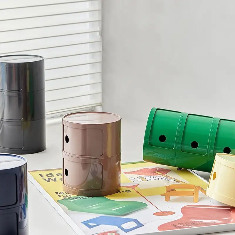 完成品 丸型ベッドサイドキャビネット