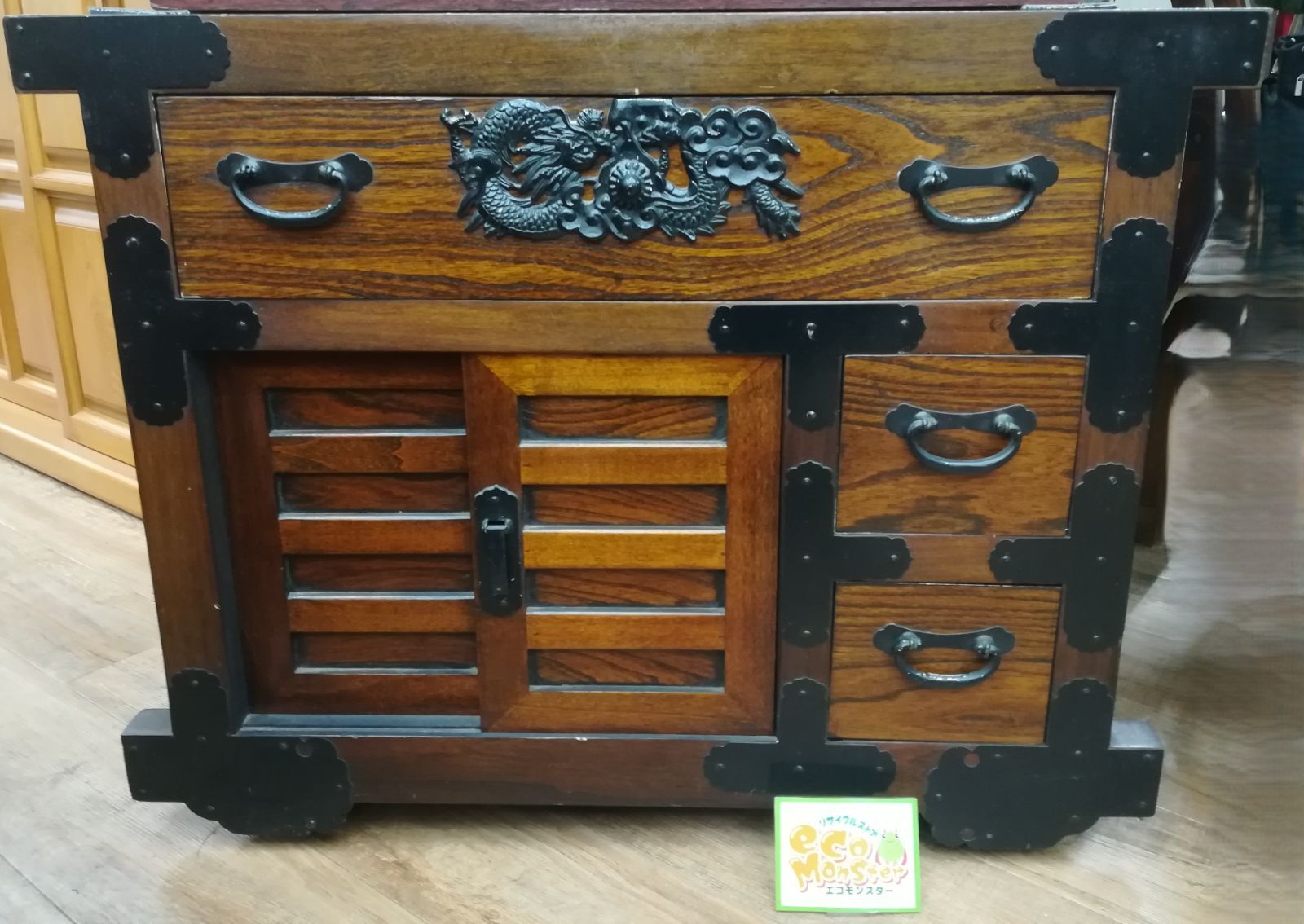 家財便発送・送料別】和箪笥 時代箪笥 車箪笥 伝統工芸 中古 現状品