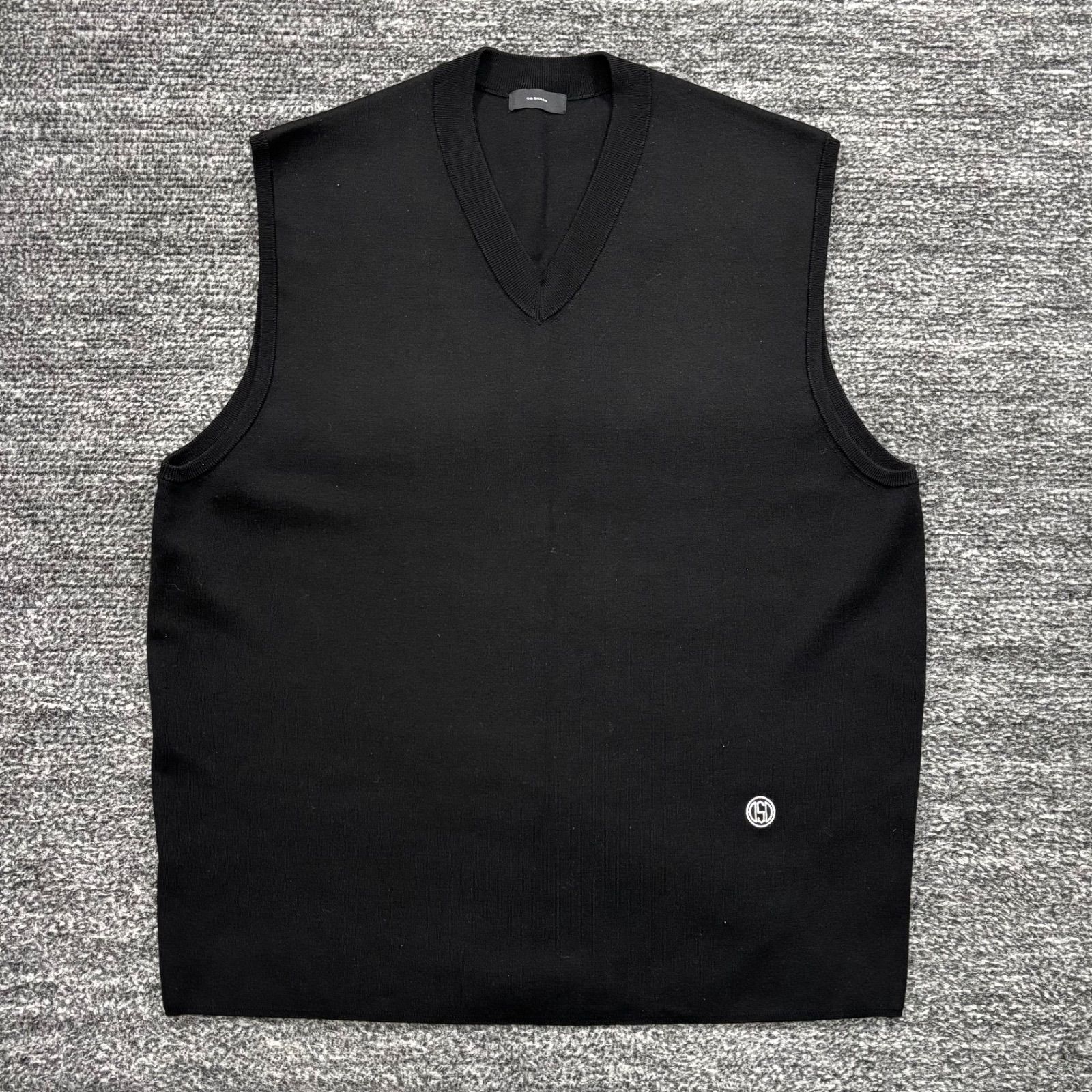 品 OBSIDIAN ODM24AK029 KNIT VEST BLACK L オブシディアン ニットベスト ブラック