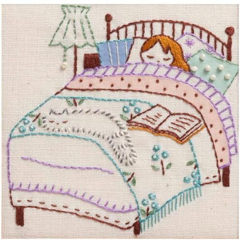 5営業日で発送 COSMO コスモ 刺しゅうキット ねこと暮らす毎日 BED ROOM 836 入数 5