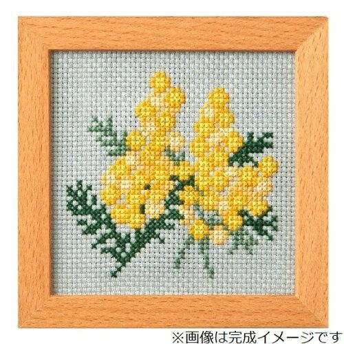 5営業日で発送 COSMO コスモ 小さな花のフレーム クロスステッチ ミモザ 4 26入荷予定 刺しゅうキット 853 入数 5