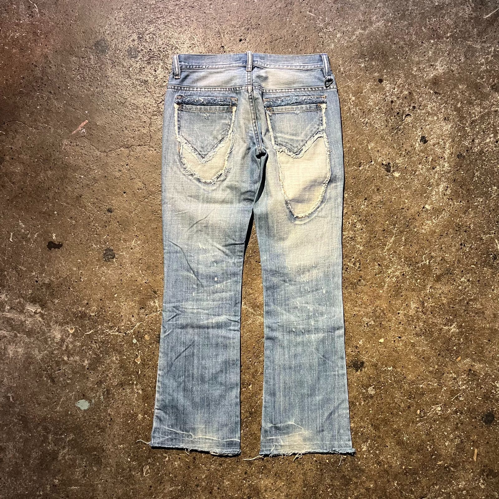 Midas ダメージ加工ブーツカットデニムパンツ フレア ミダス Y2K