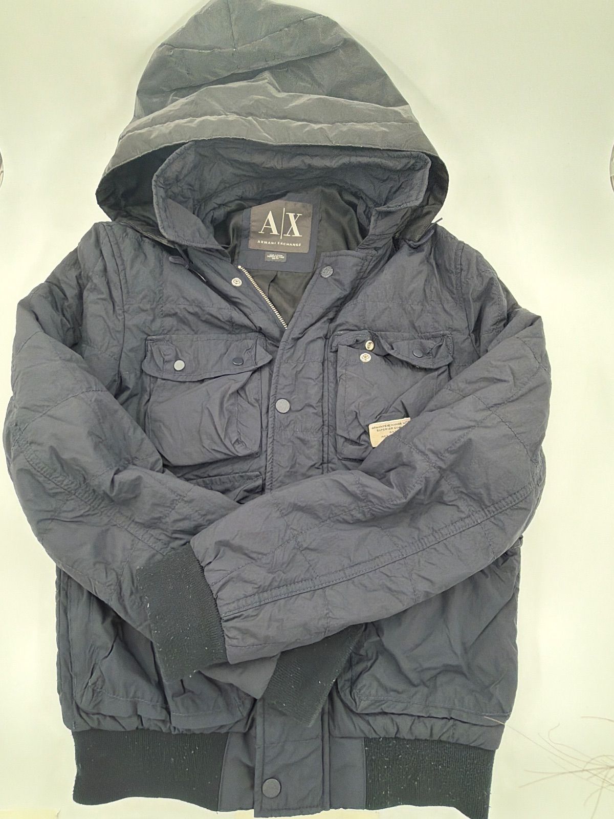 ARMANI ARMANI EXCHANGE ネイビー フード付きジャケット Mサイズ