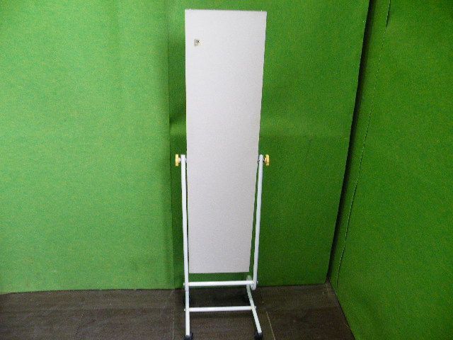 白フレームのスタンドミラー キャスター付き 姿見 全身鏡 ルームミラー M-115 NEXPOTALLINN_EU