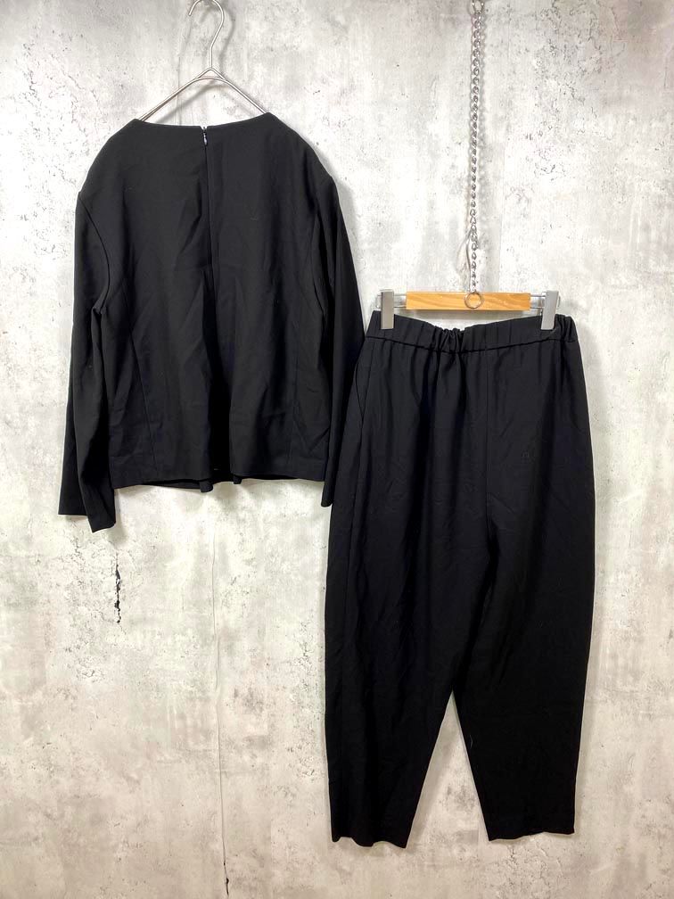 Lurco 32-311007 定価25800円 ノー パンツスーツ セットアップ sizeM 黒 レディース