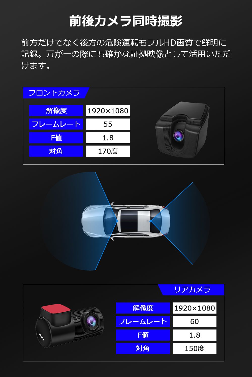 デジタルインナーミラー 2カメラ