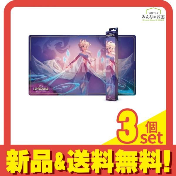 送料無料，人気 ディズニー・ロルカナ・TCG 日本語版 公式プレイマット エルサ 第5の精霊 1枚入 3個セット まとめ売り サプライ・アクセサリ・グッズ