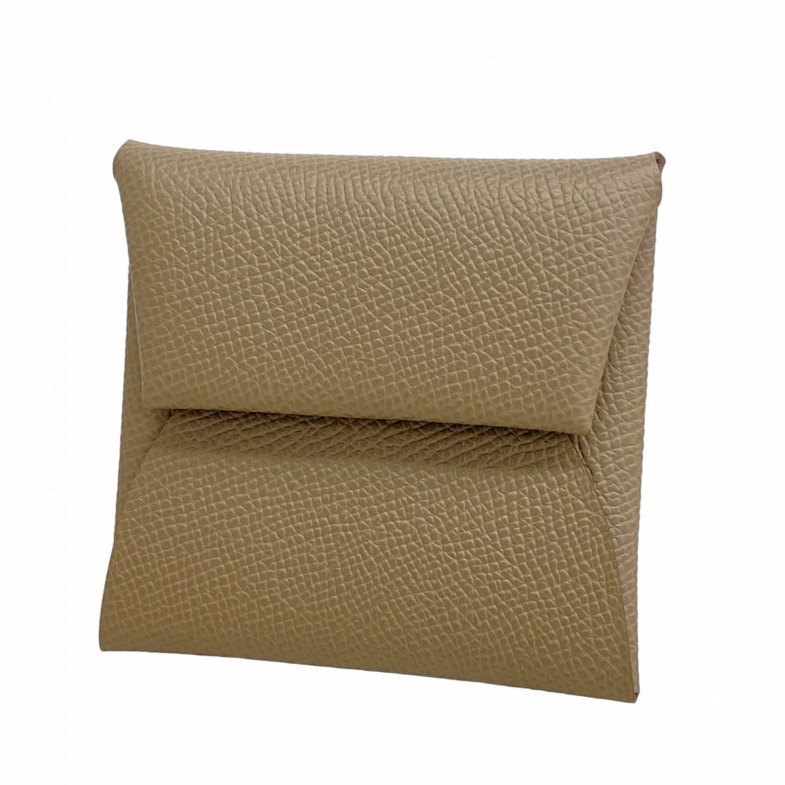 エルメス Hermes エルメス 財布 コインケース バスティア ヴォーエプソン エトゥープ W刻印メンズ レディース