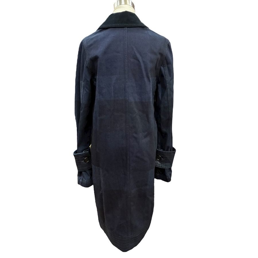 ◇中古美品◇MARNI【マルニ】ロングコート デニム インディゴ チェック 