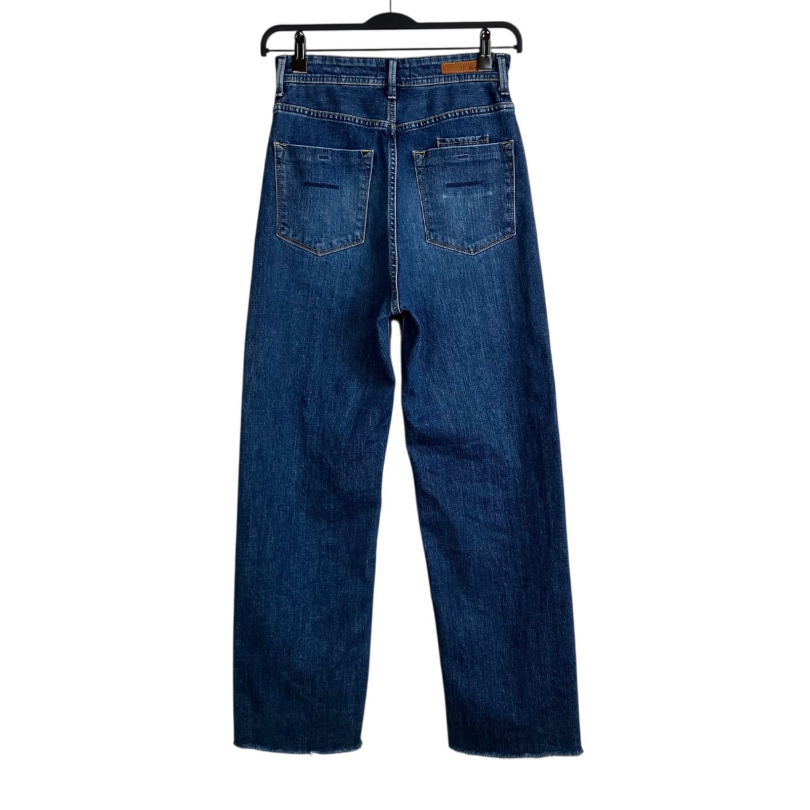 YANUK IENA別注 ボーイズストレート カットオフ LEA 24 MBLブルー 青