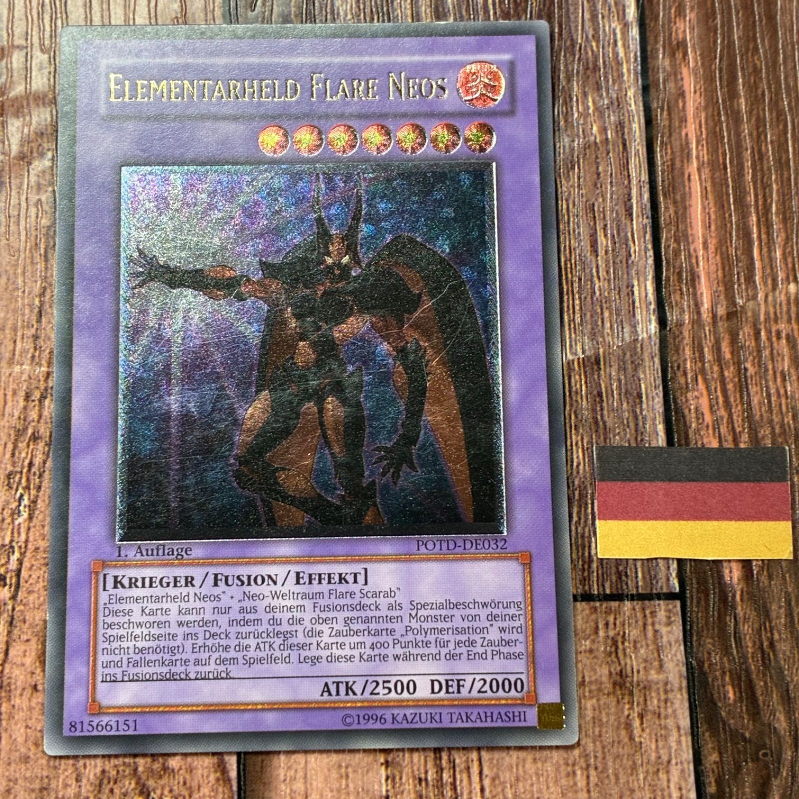 遊戯王 E・HERO ブラック・ネオス ドイツ語 レリーフ 1st EU 英語